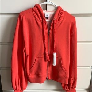 Coral tasseled hoodie from CABI *NEVERWORN